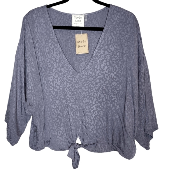 NWT Grey blouse- Style Rack - Picture 2 of 16